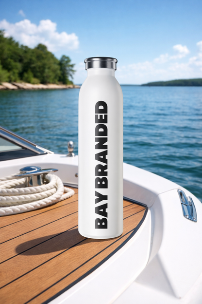Bay Branded Slim Stainless Steel Bottle - Black