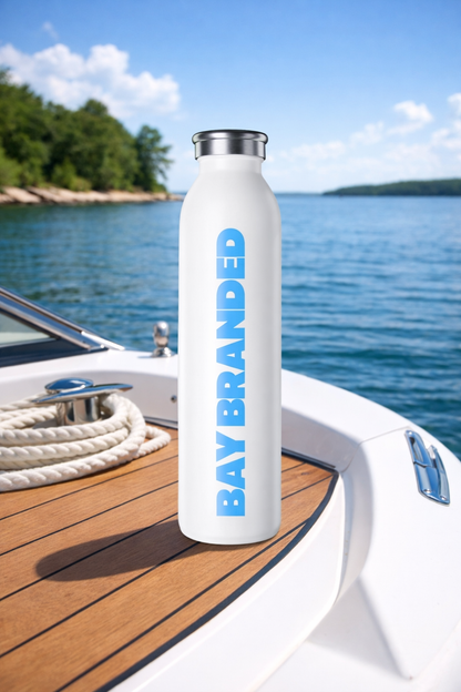 Bay Branded Slim Stainless Steel Bottle - Blue