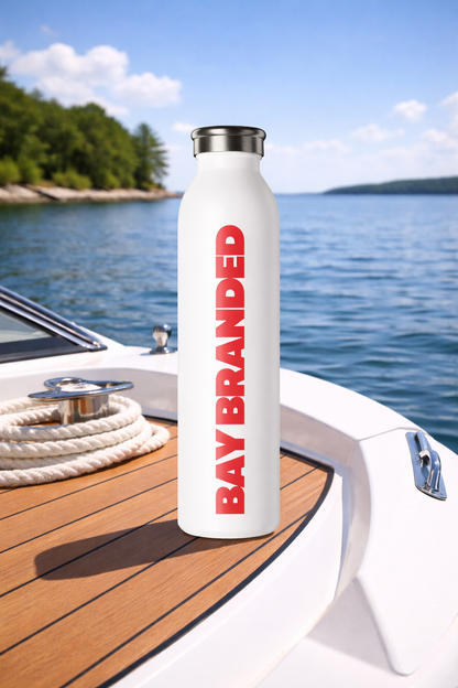 Bay Branded Slim Stainless Steel Bottle - Red