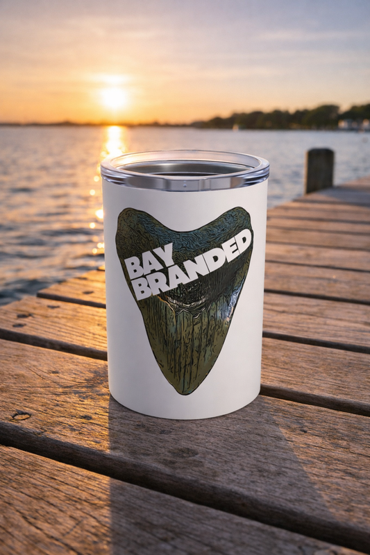 10oz Bay Branded Insulated Tumbler - White