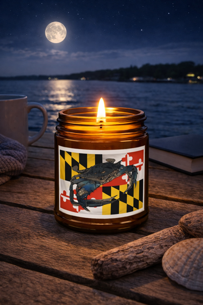 Maryland Flag Candle - Blue Crab