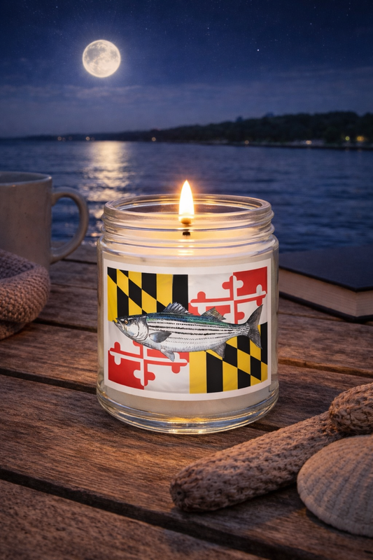 Maryland Flag Candle - Rockfish