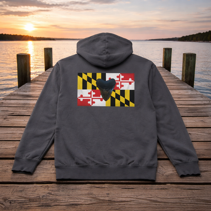 Lightweight Bay Branded Hoodie - MD Flag Megalodon