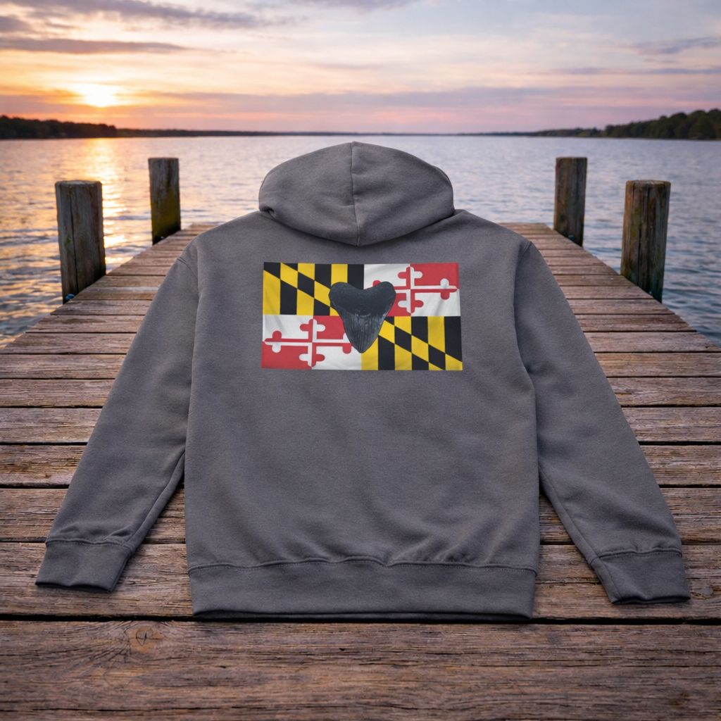 Lightweight Bay Branded Hoodie - MD Flag Megalodon
