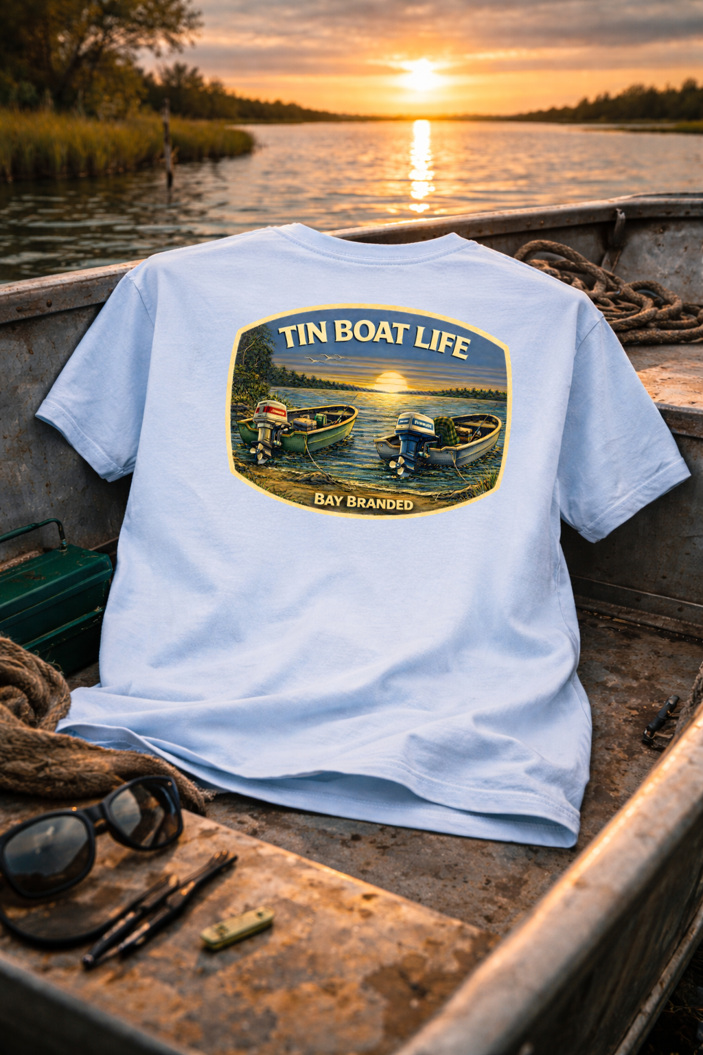 Bay Branded Tin Boat Life T-Shirt