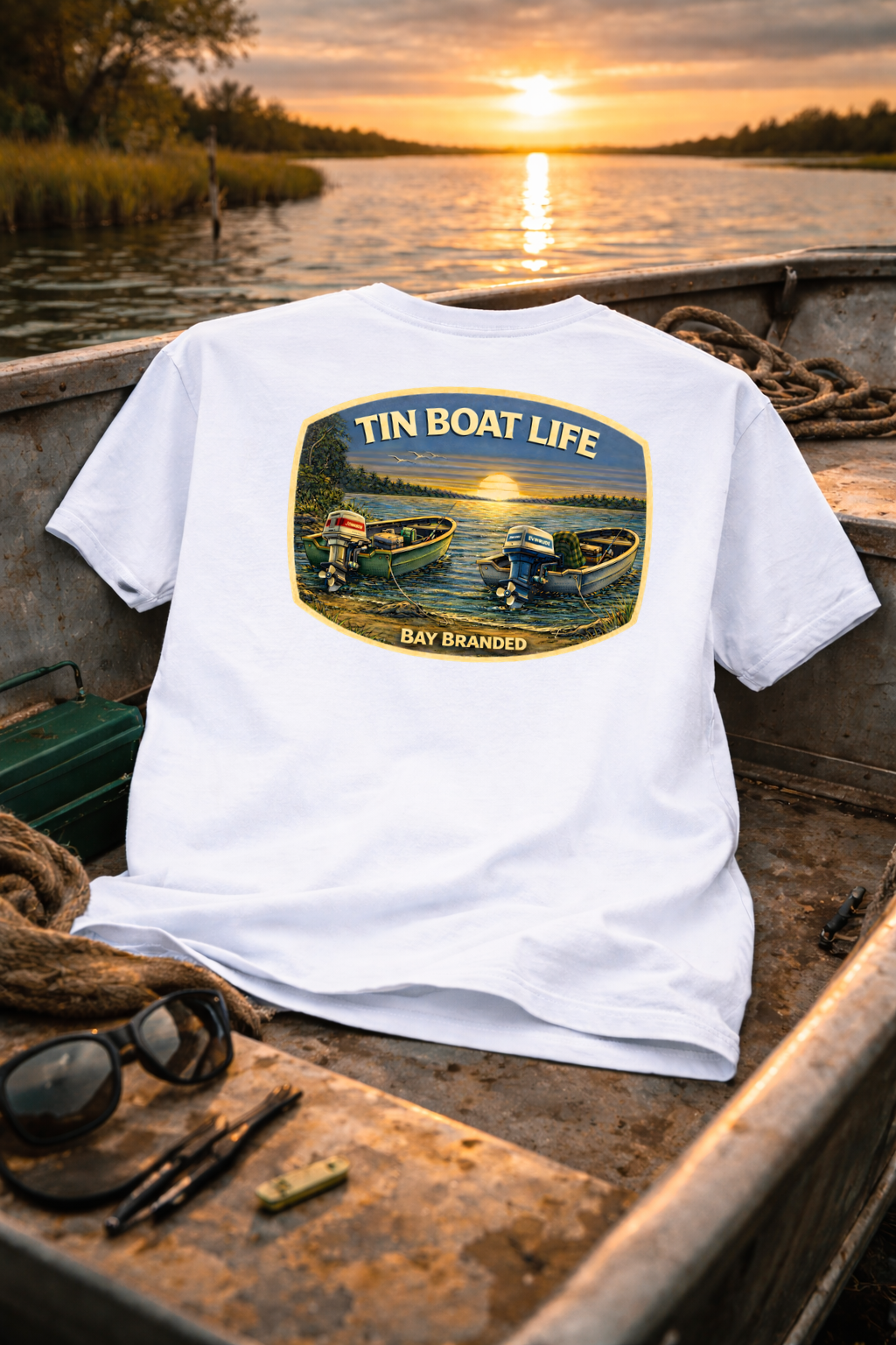 Bay Branded Tin Boat Life T-Shirt