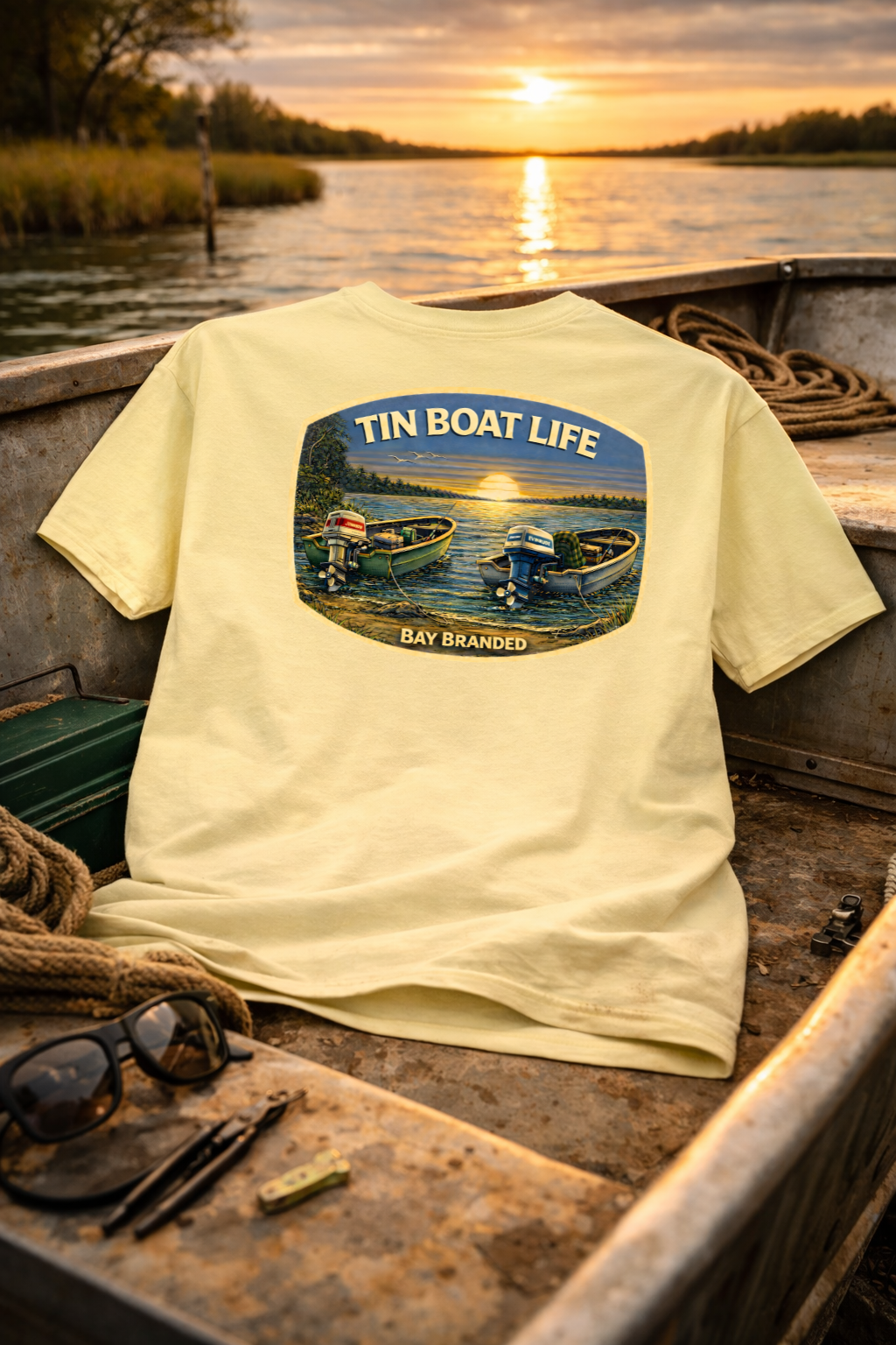 Bay Branded Tin Boat Life T-Shirt