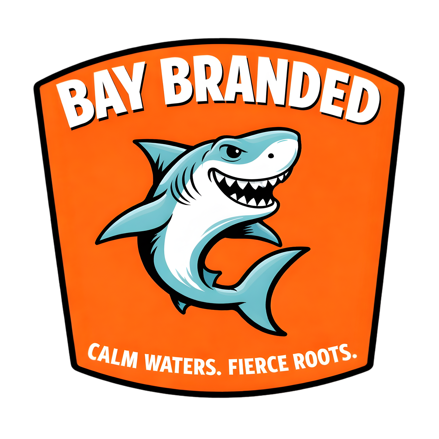 Bay Branded Shark Sticker