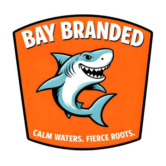 Bay Branded Shark Sticker