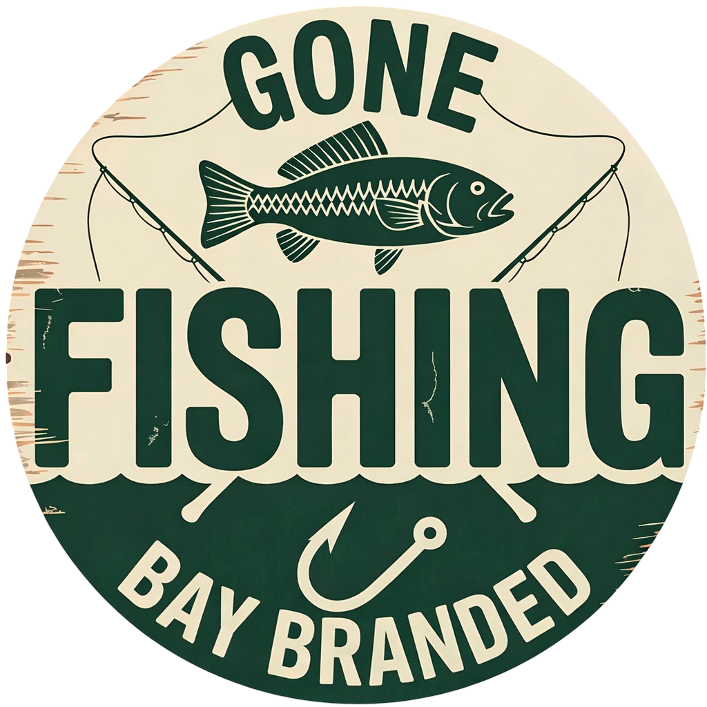 Bay Branded Gone Fishing Sticker