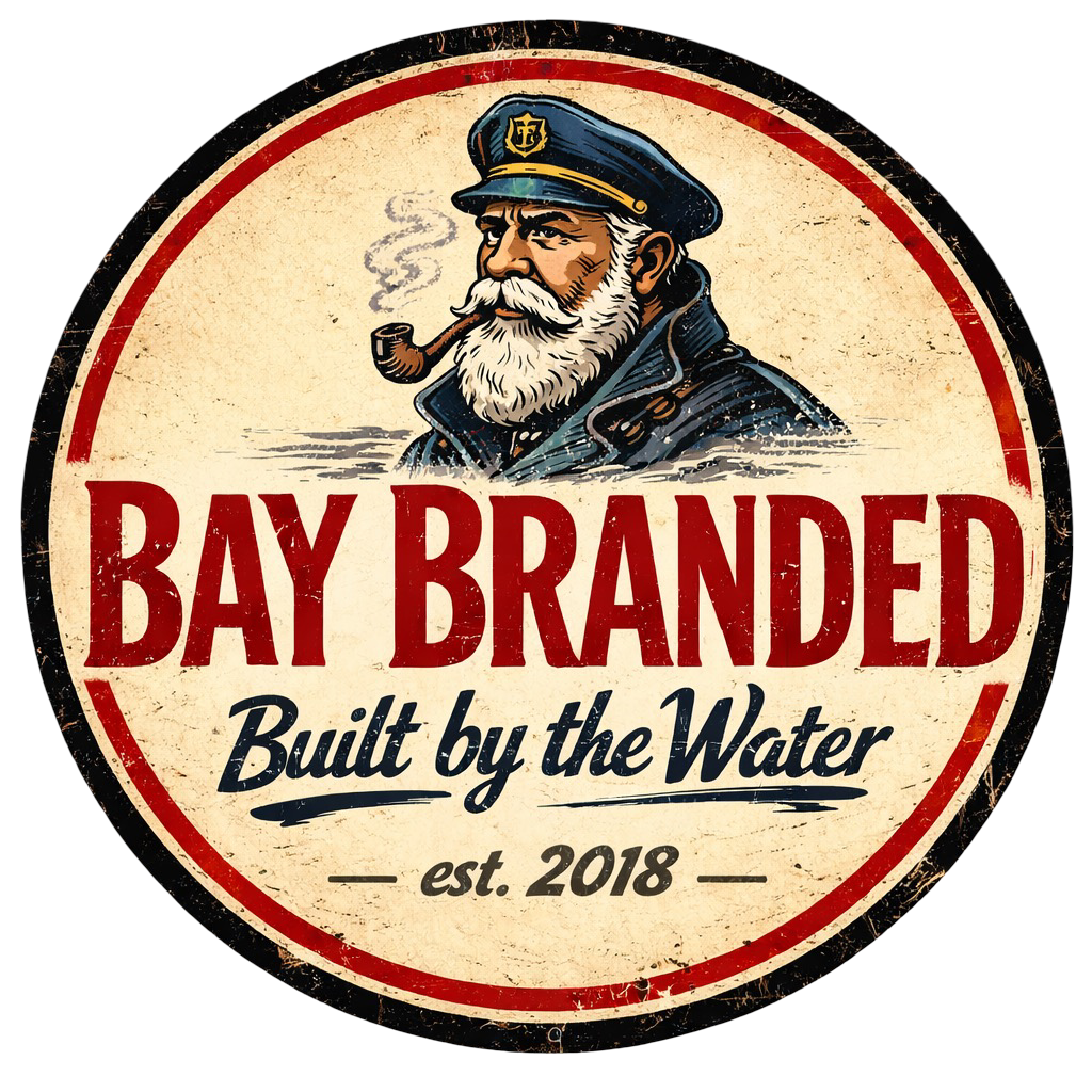 Bay Branded Built Sea Captain Sticker
