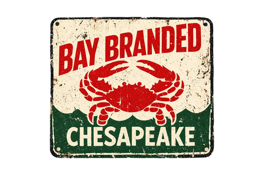 Bay Branded Old Crab Sign Sticker