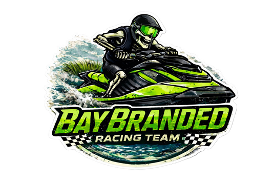 Bay Branded Racing Team - Neon Green Sticker