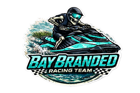 Bay Branded Racing Team - Neon Aqua Sticker