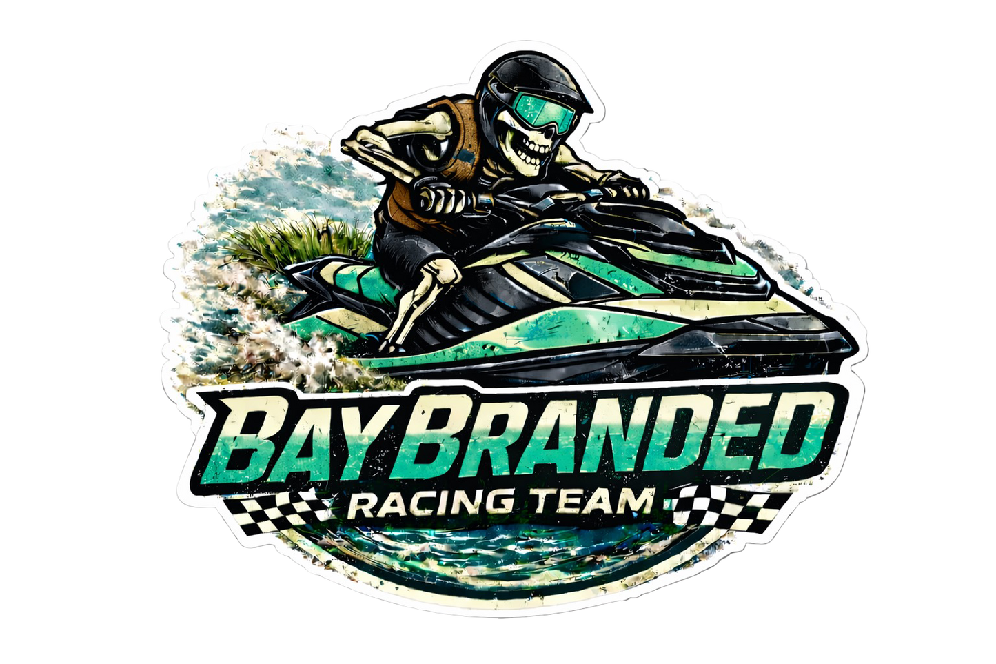 Bay Branded Racing Team - Teal Sticker