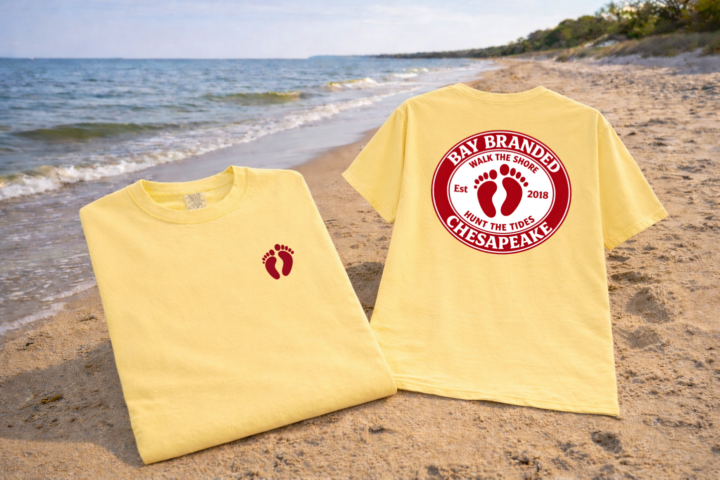 Bay Branded Red Footprints T-Shirt