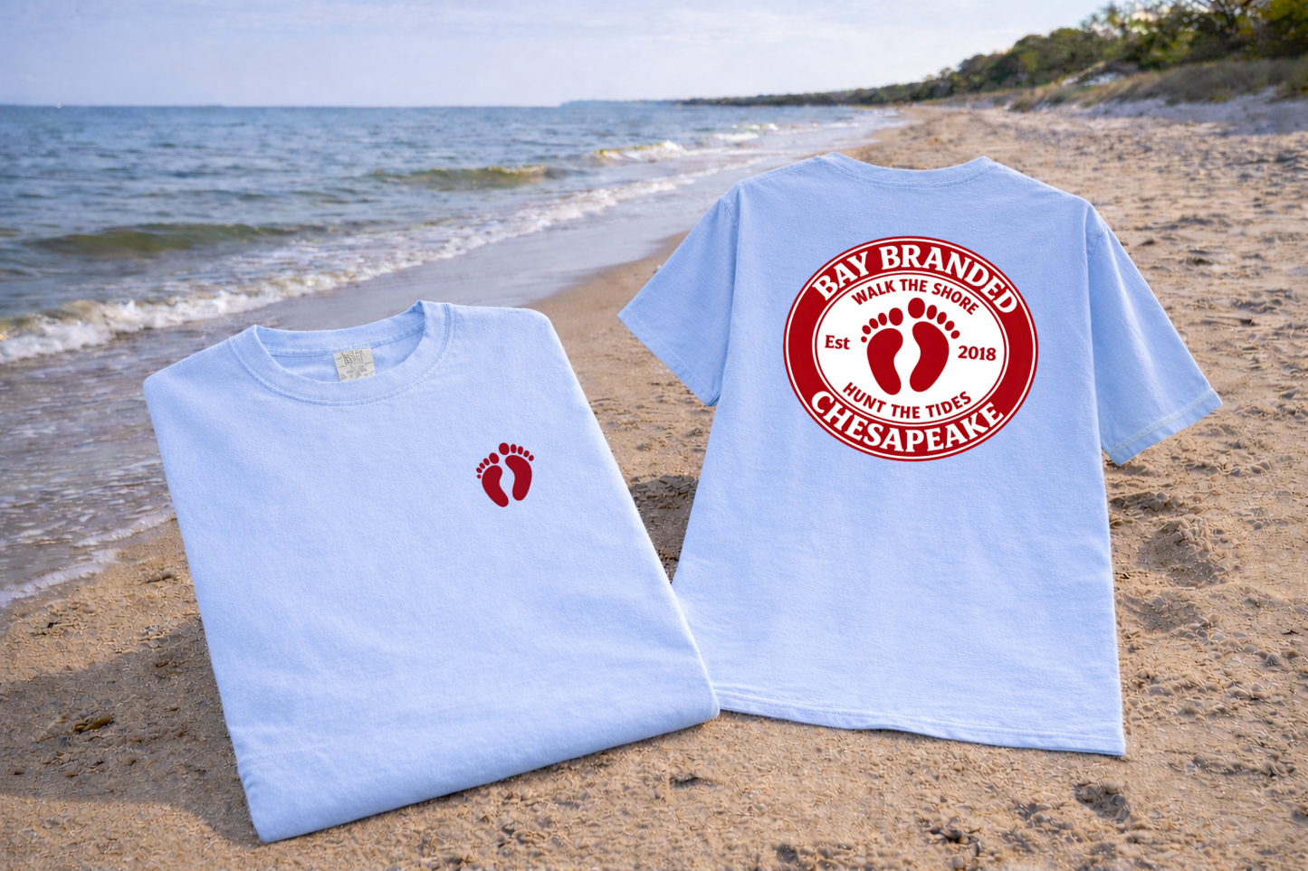 Bay Branded Red Footprints T-Shirt