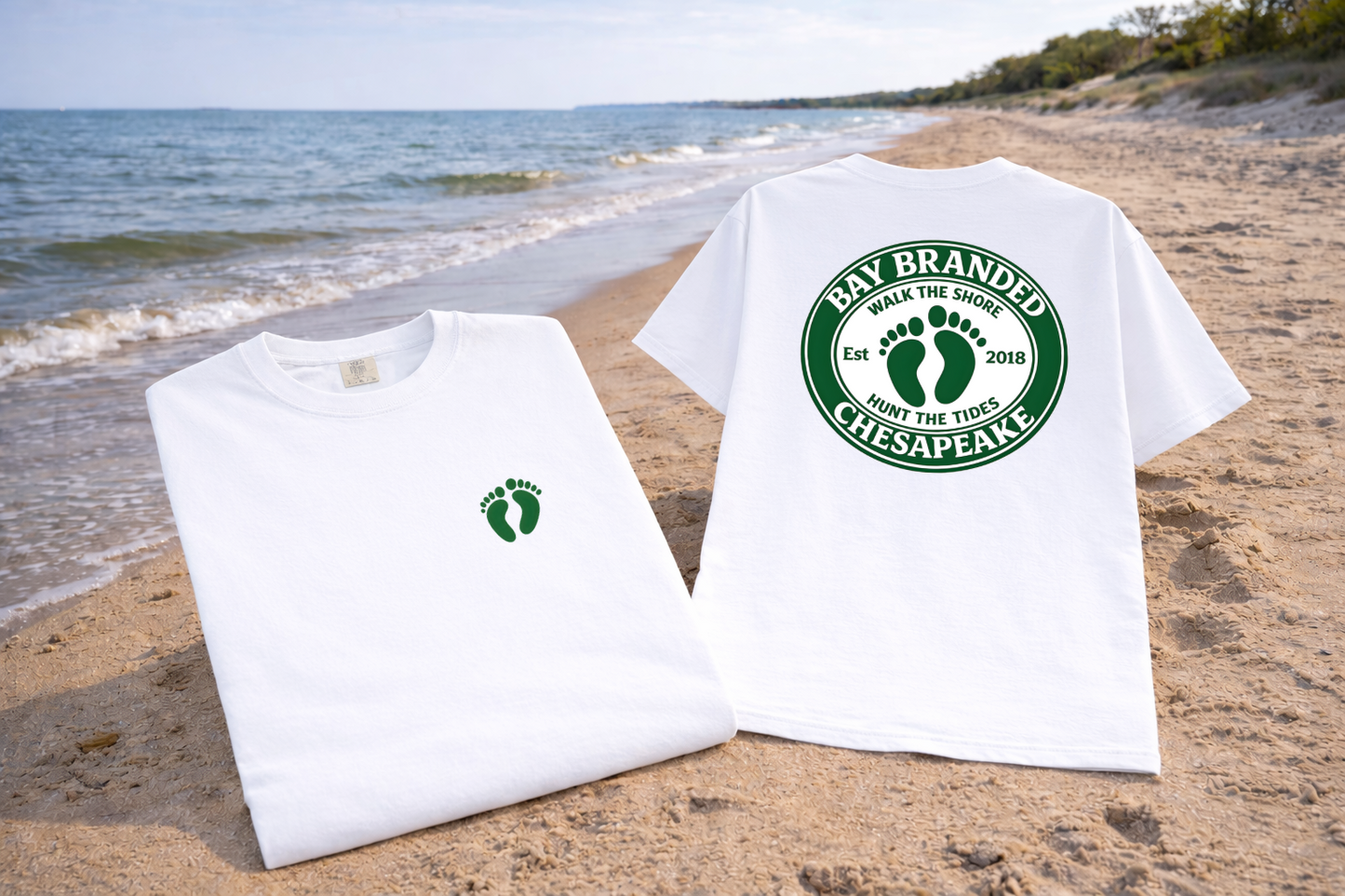 Bay Branded Green Footprints T-Shirt