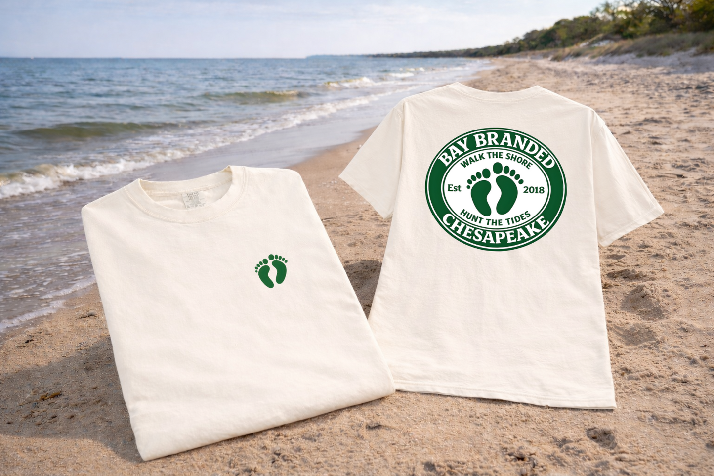 Bay Branded Green Footprints T-Shirt