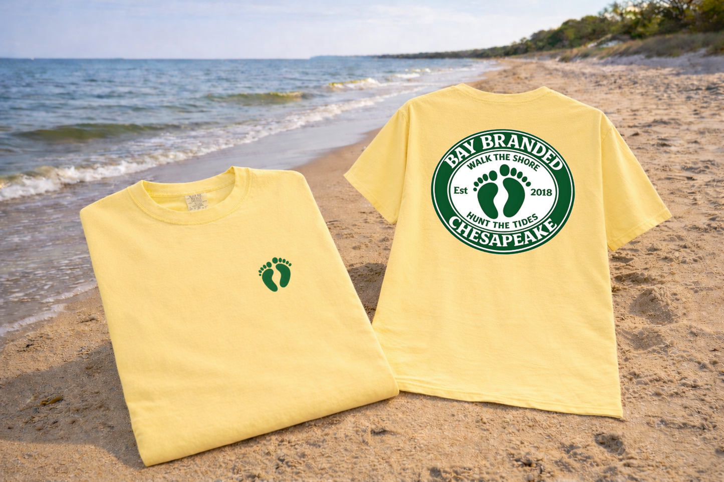 Bay Branded Green Footprints T-Shirt