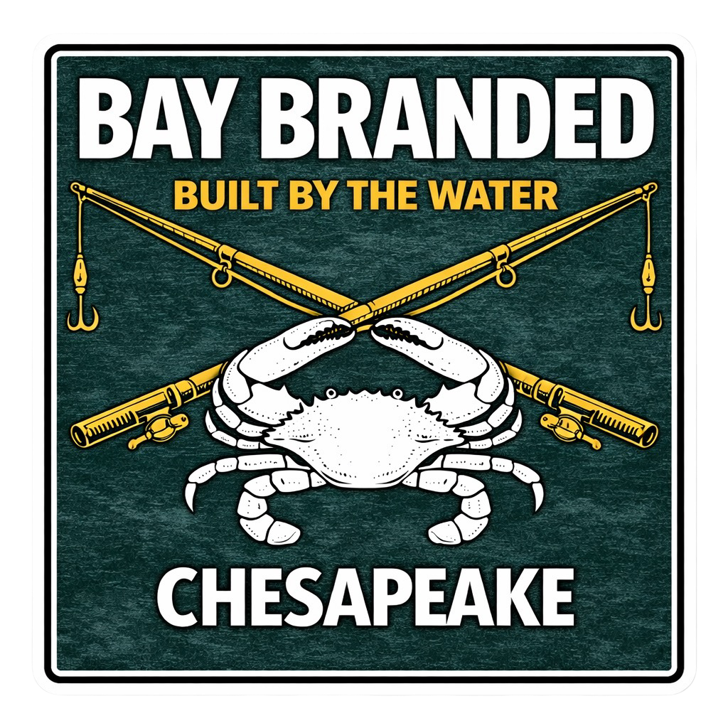 Bay Branded Vintage Crab Sticker