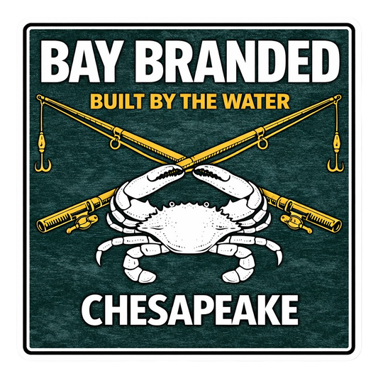 Bay Branded Vintage Crab Sticker