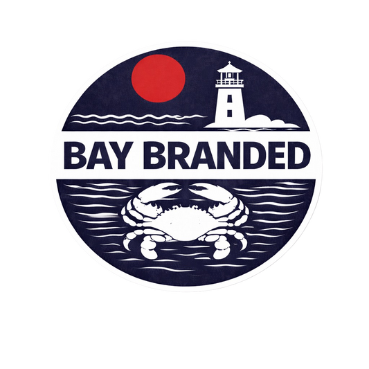 Bay Branded Red Sun Lighthouse Sticker