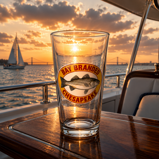 Bay Branded Rockfish Glass - 16oz