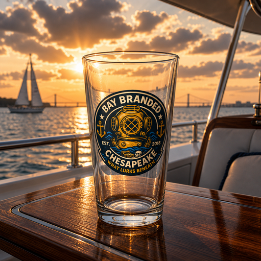 Bay Branded Diver Glass - 16oz