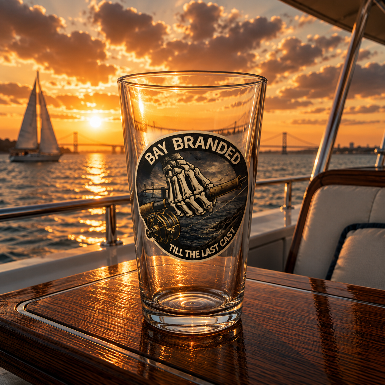 Bay Branded Last Cast Glass - 16oz