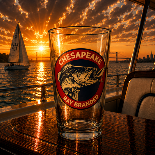 Bay Branded Rockfish Glass - 16oz