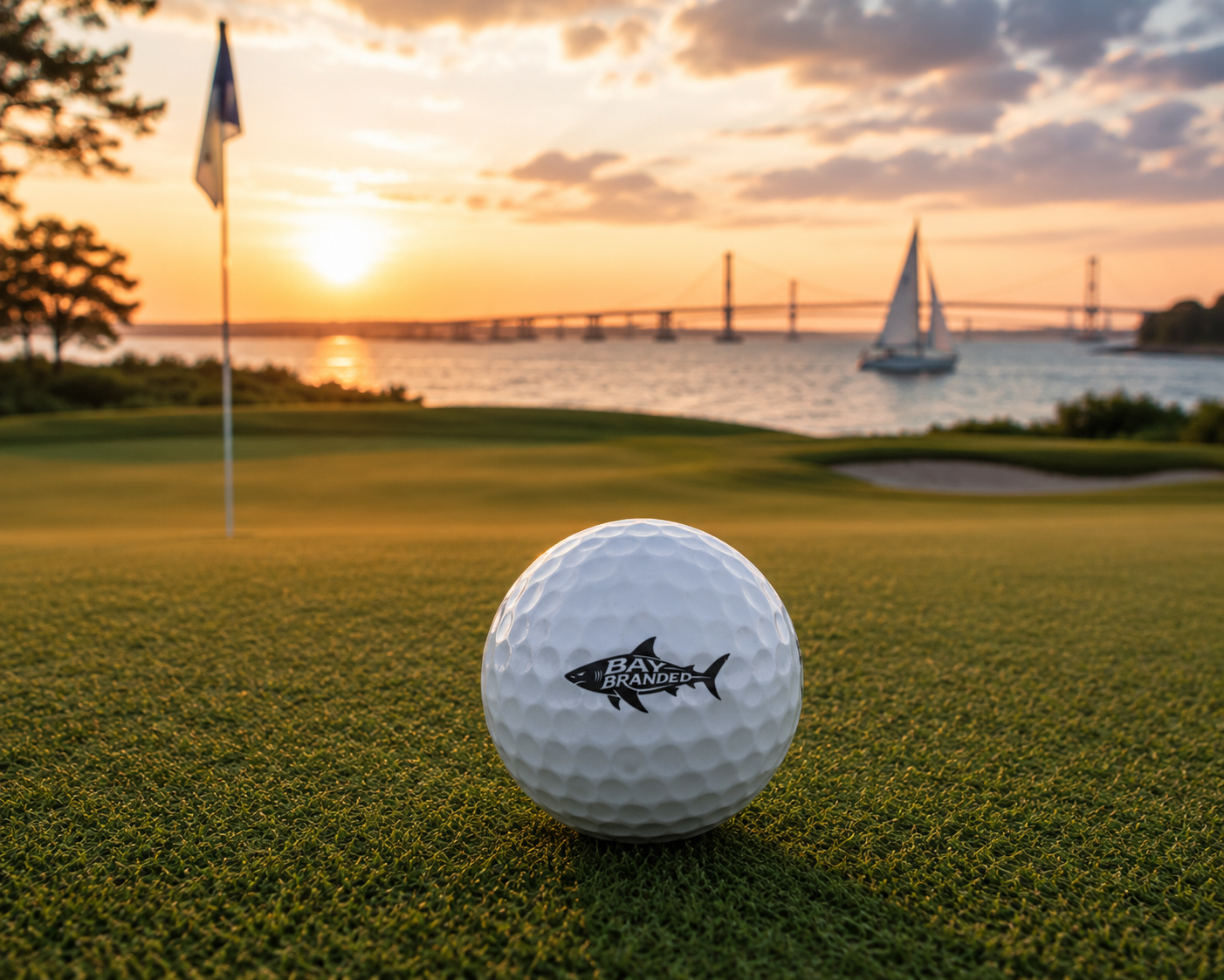 Bay Branded Golf Balls, 6pcs