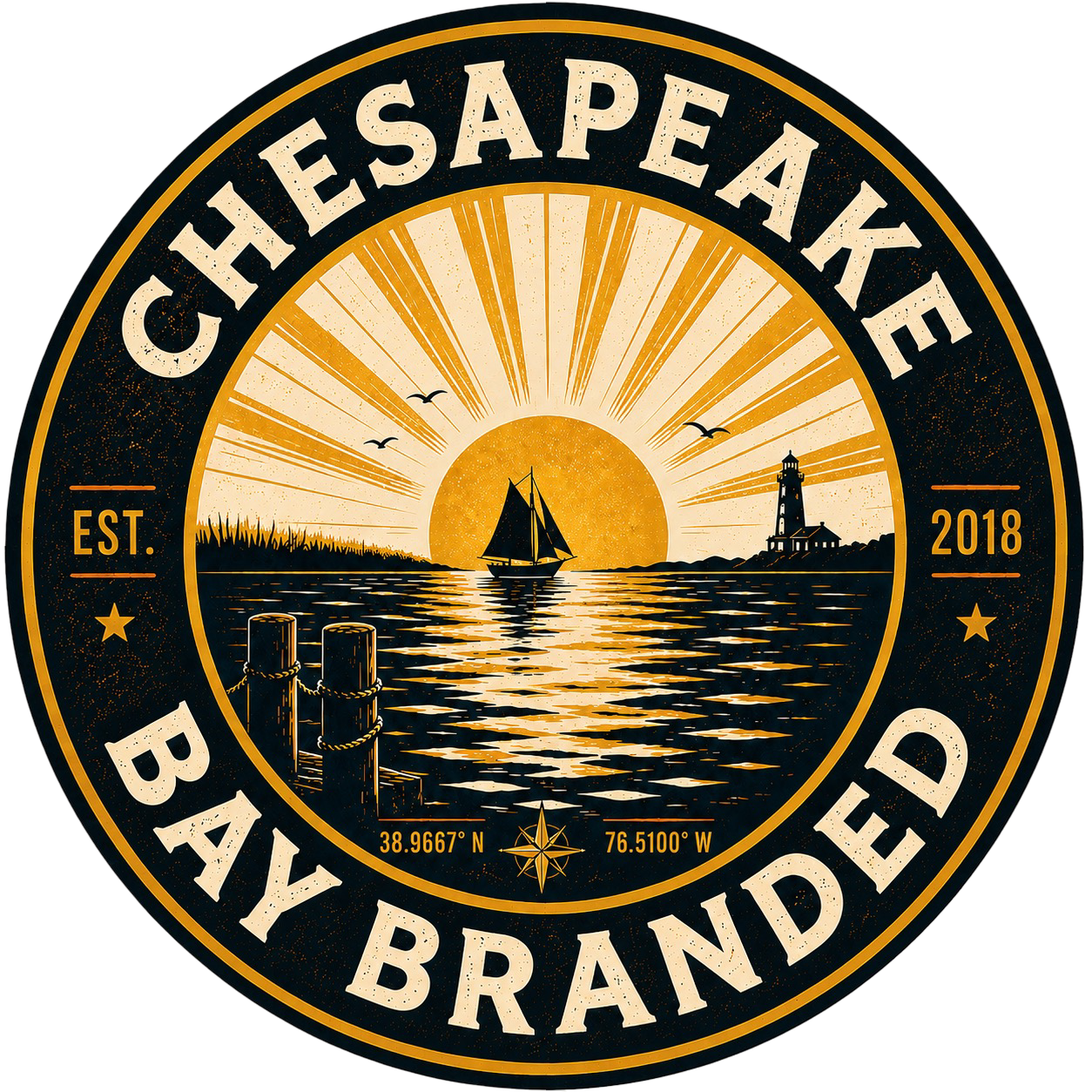 Bay Branded Sunrise Sticker