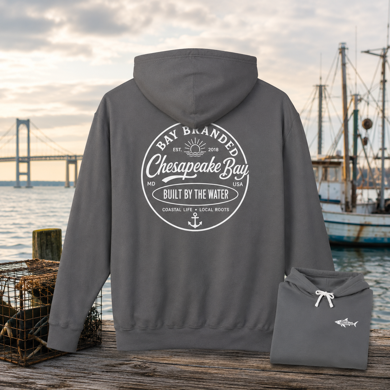 Bay Branded Built by the Water Hoodie