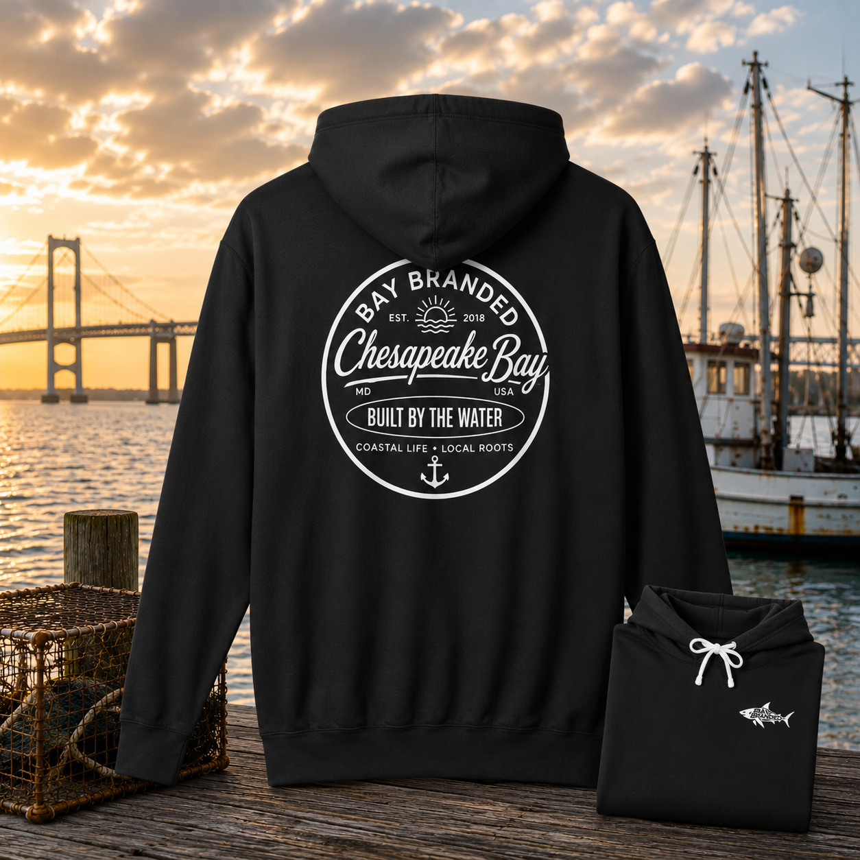 Bay Branded Built by the Water Hoodie