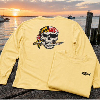 Maryland Flag Pirate Bandanna Long T-Shirt