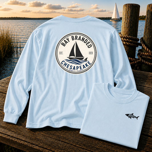 Sailboat Coordinates Long T-Shirt