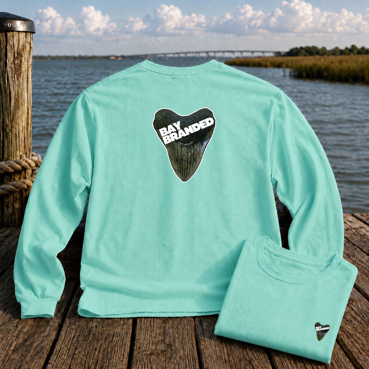 Megalodon Tooth Logo Long Shirt
