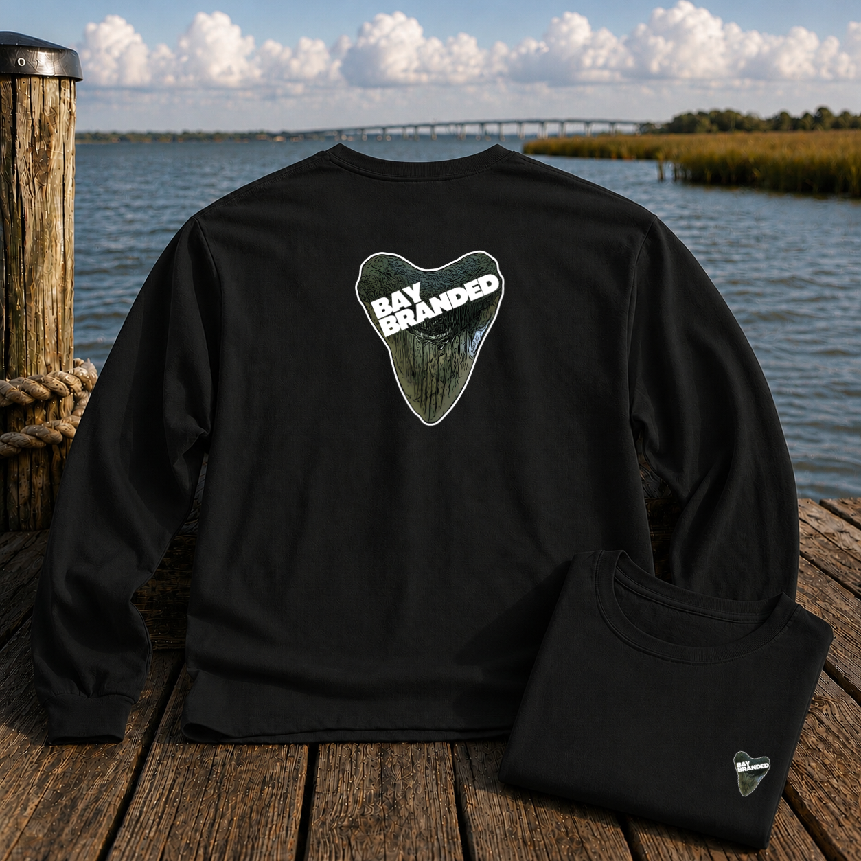 Megalodon Tooth Logo Long Shirt