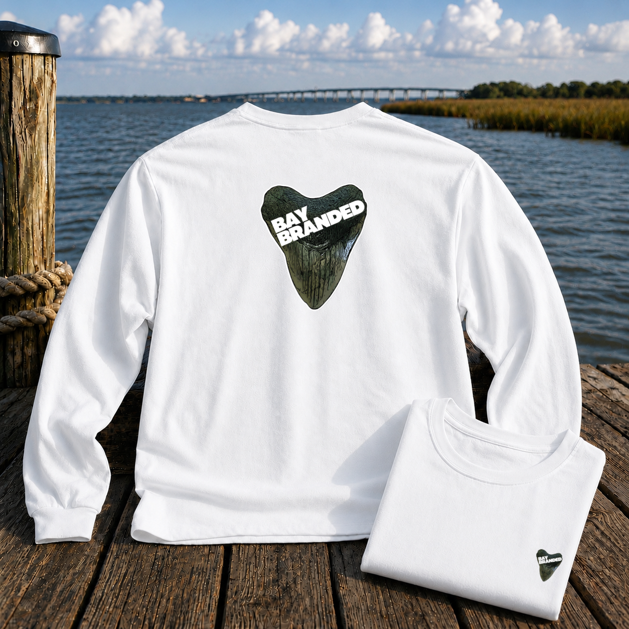 Megalodon Tooth Logo Long Shirt