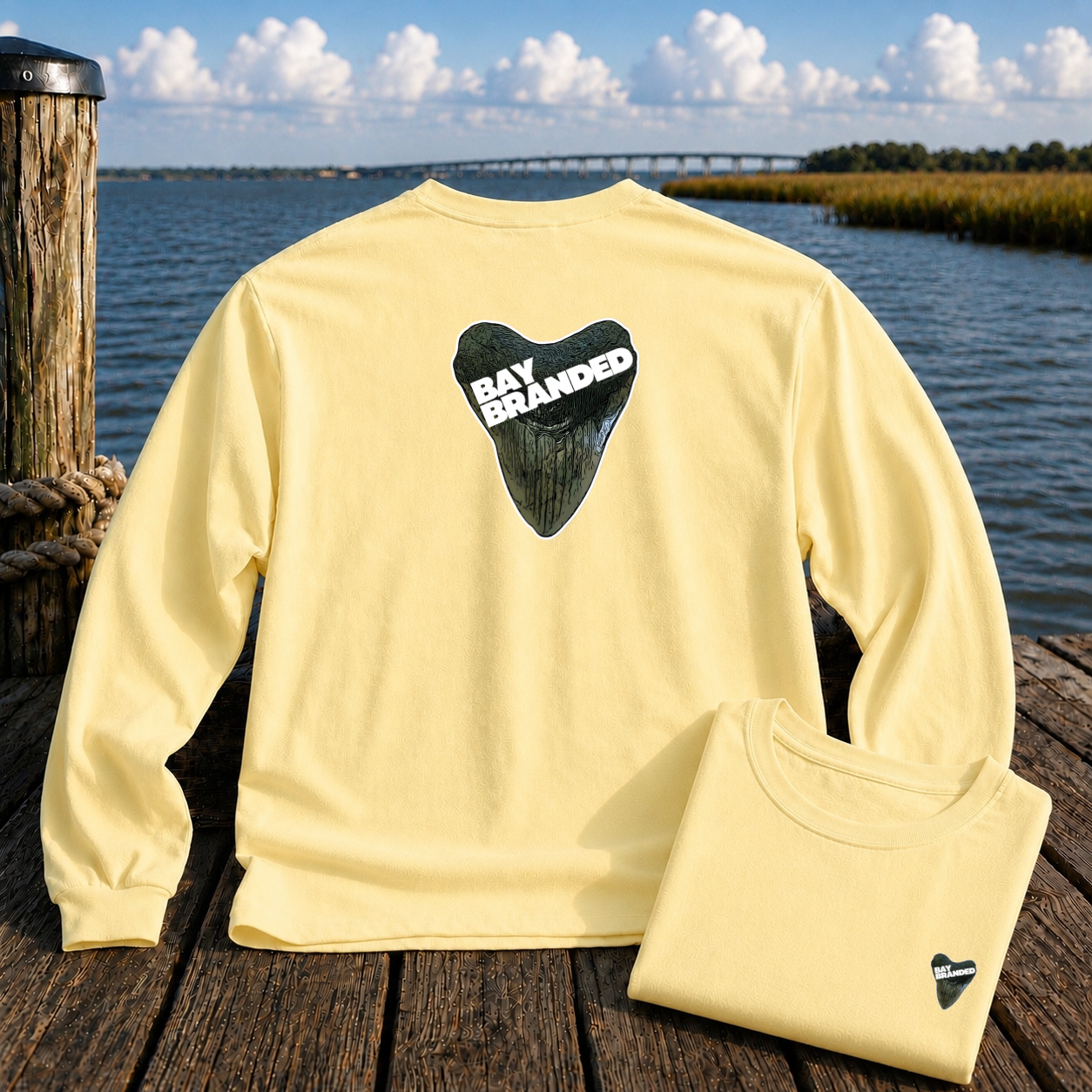 Megalodon Tooth Logo Long Shirt