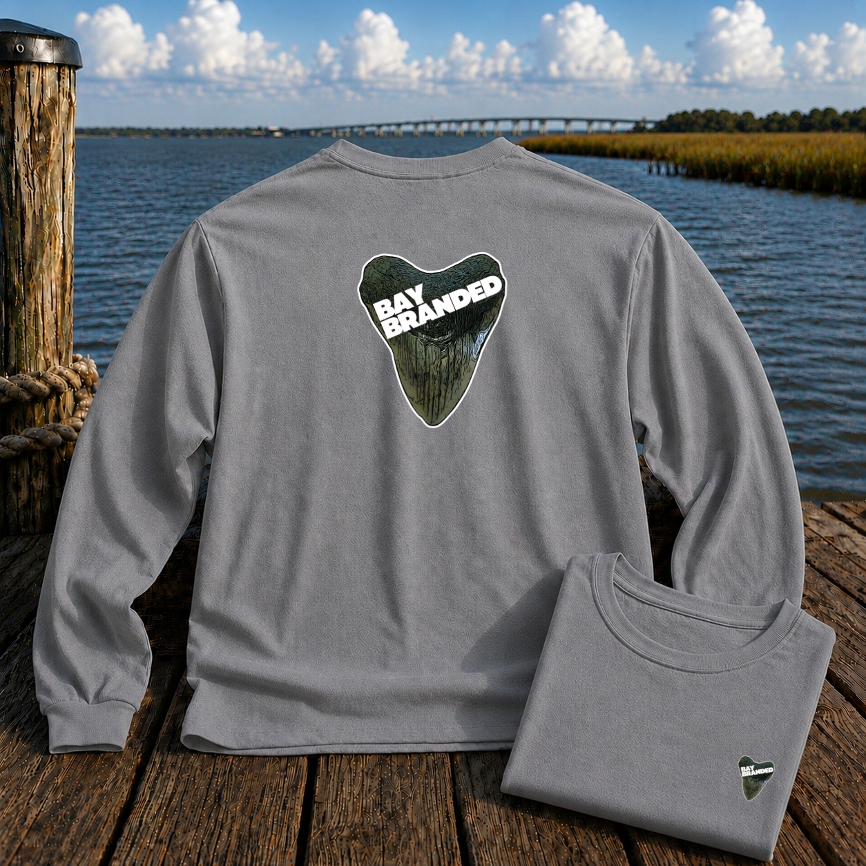 Megalodon Tooth Logo Long Shirt