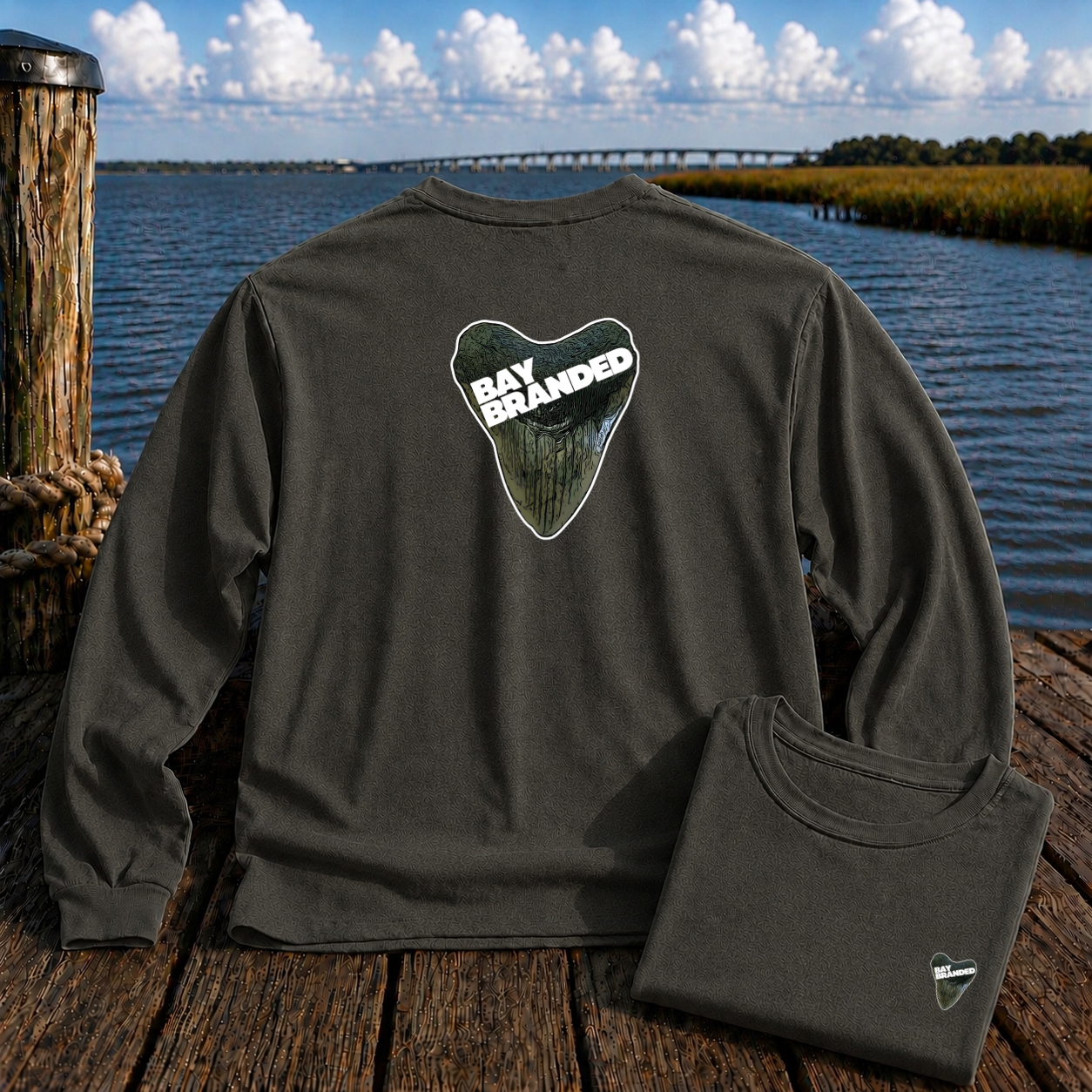 Megalodon Tooth Logo Long Shirt