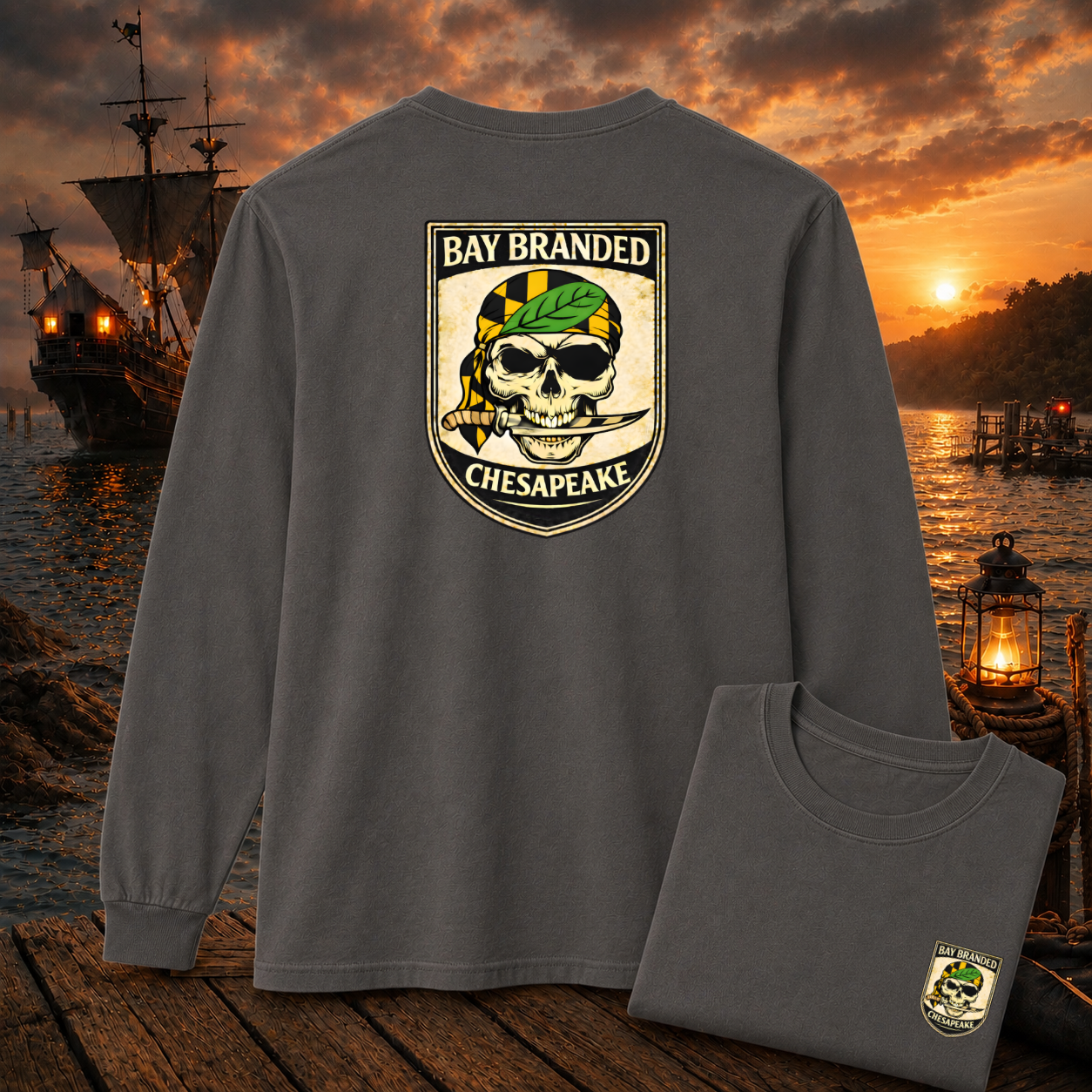 Calvert County Flag Long Shirt