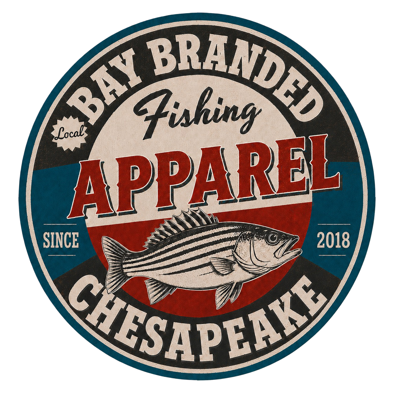 Bay Branded Fishing Apparel Sticker