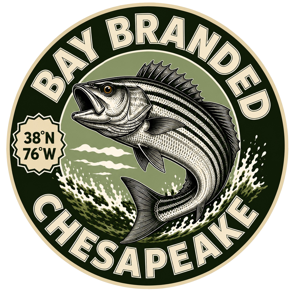 Jumping Rockfish Green Sticker