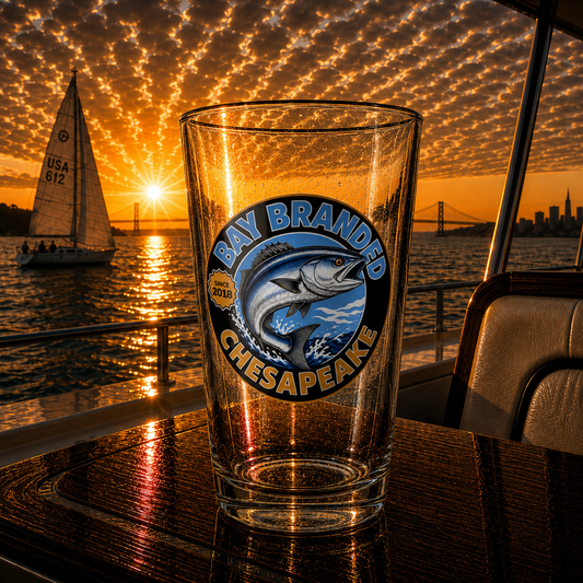 Jumping Bluefish Glass - 16oz