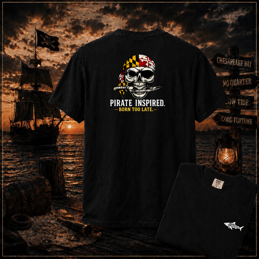 Born Too Late Maryland Pirate T-Shirt