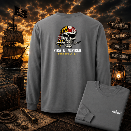 Born Too Late Maryland Pirate Long T-Shirt
