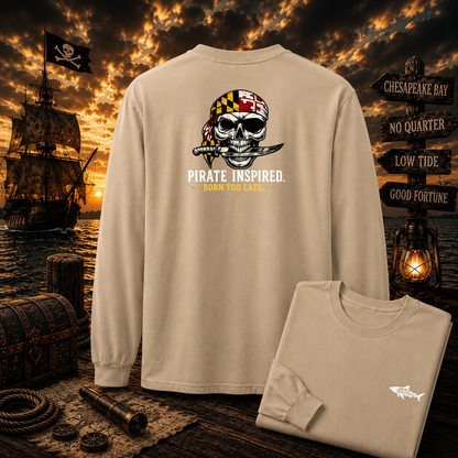 Born Too Late Maryland Pirate Long T-Shirt